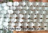 CSE648 15 inches 8*12mm drum selenite beads wholesale