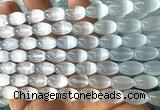 CSE655 15 inches 8*12mm rice selenite beads wholesale