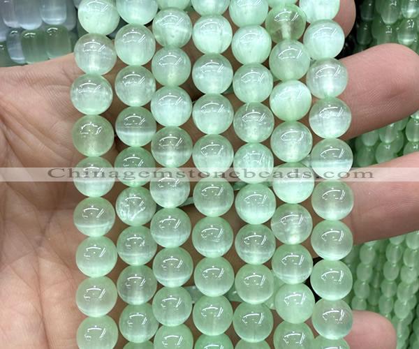 CSE671 15 inches 8mm round selenite beads wholesale
