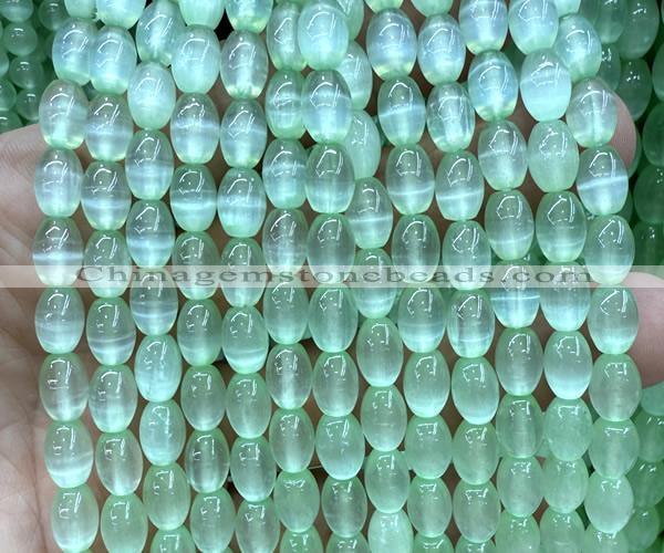 CSE674 15 inches 6*9mm rice selenite beads wholesale