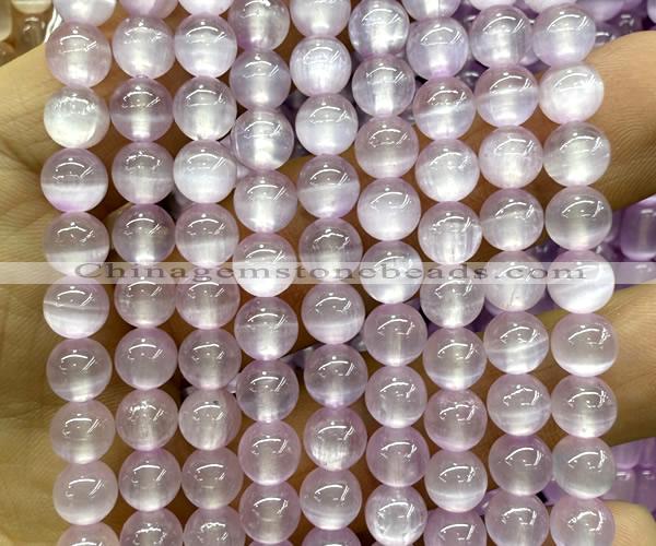 CSE690 15 inches 6mm round selenite beads wholesale
