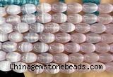 CSE695 15 inches 8*12mm rice selenite beads wholesale