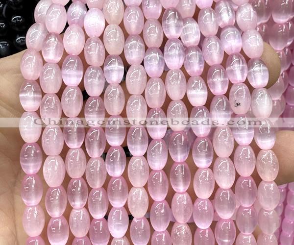 CSE704 15 inches 6*9mm rice selenite beads wholesale