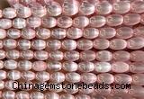 CSE714 15 inches 6*9mm rice selenite beads wholesale