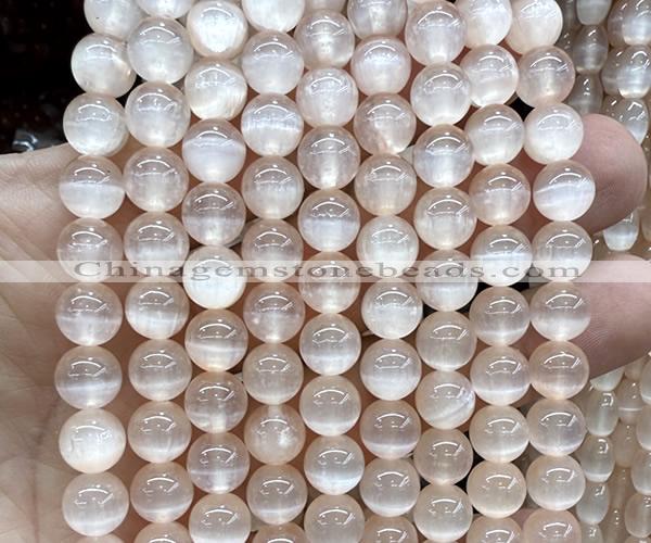CSE720 15 inches 6mm round selenite beads wholesale