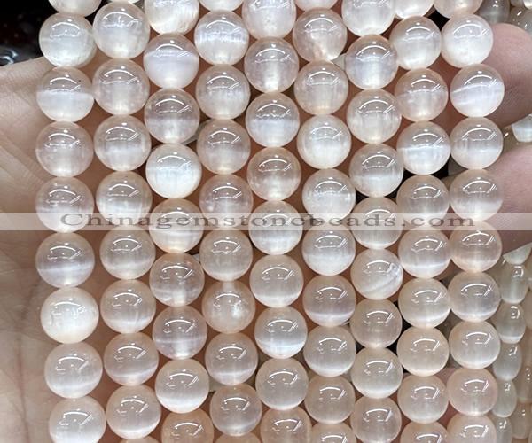 CSE721 15 inches 8mm round selenite beads wholesale
