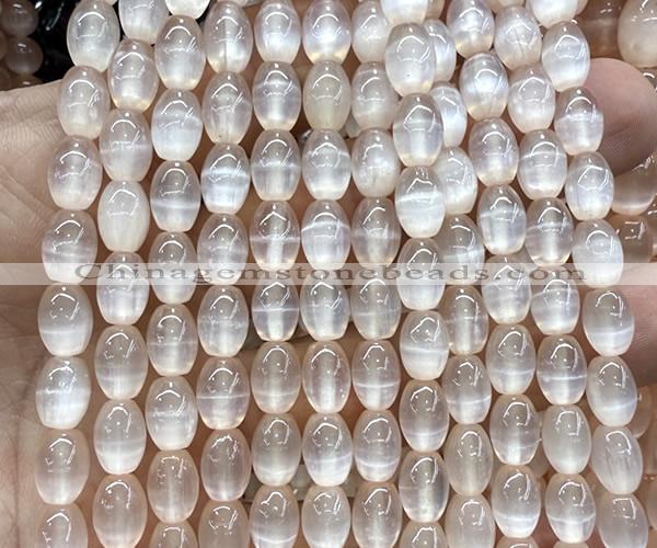 CSE724 15 inches 6*9mm rice selenite beads wholesale