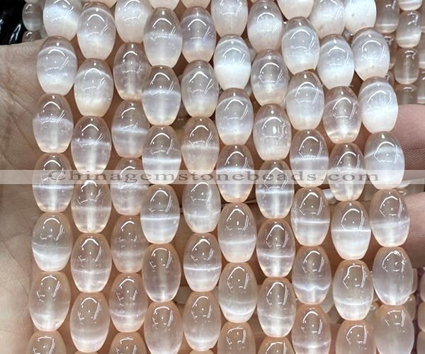 CSE725 15 inches 8*12mm rice selenite beads wholesale