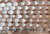 CSE725 15 inches 8*12mm rice selenite beads wholesale