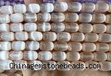 CSE728 15 inches 8*12mm drum selenite beads wholesale