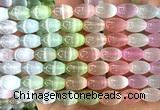 CSE765 15 inches 8*12mm rice colorful selenite beads wholesale