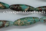 CSE80 15.5 inches 10*30mm rice dyed natural sea sediment jasper beads