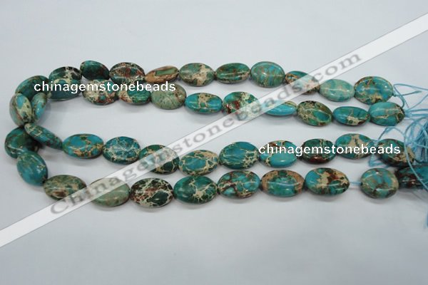 CSE98 15.5 inches 13*18mm oval dyed natural sea sediment jasper beads