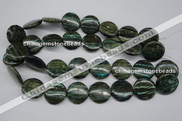 CSG21 15.5 inches 30mm flat round long spar gemstone beads wholesale