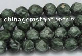 CSH07 15.5 inches 10mm faceted round natural seraphinite beads