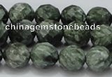 CSH09 15.5 inches 14mm faceted round natural seraphinite beads