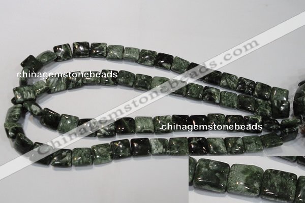 CSH102 15.5 inches 12*12mm square natural seraphinite gemstone beads