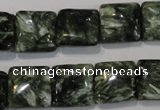 CSH103 15.5 inches 14*14mm square natural seraphinite gemstone beads
