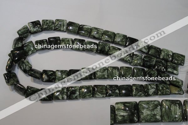 CSH103 15.5 inches 14*14mm square natural seraphinite gemstone beads