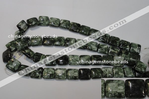 CSH104 15.5 inches 16*16mm square natural seraphinite gemstone beads