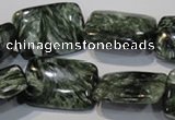 CSH115 15.5 inches 18*25mm rectangle natural seraphinite gemstone beads