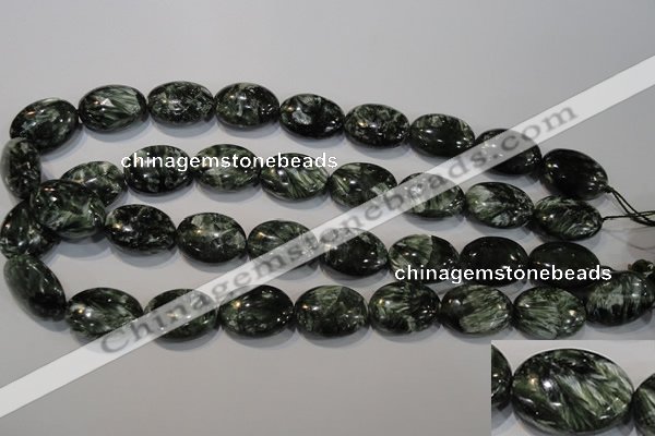 CSH134 15.5 inches 16*20mm oval natural seraphinite gemstone beads