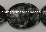 CSH138 15.5 inches 30*40mm oval natural seraphinite gemstone beads