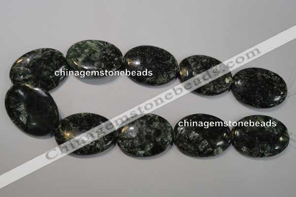 CSH138 15.5 inches 30*40mm oval natural seraphinite gemstone beads