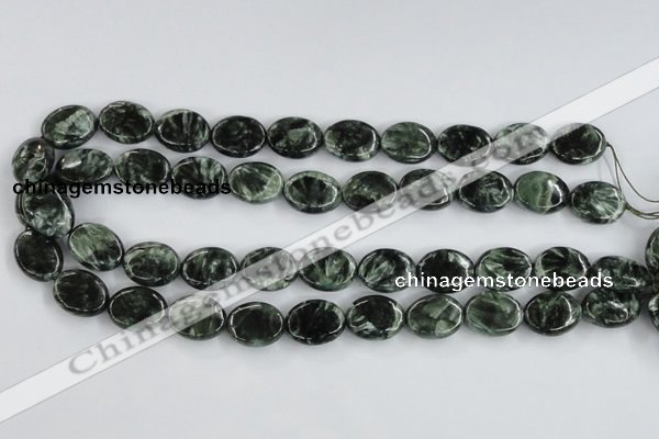 CSH14 15.5 inches 13*18mm oval natural seraphinite beads wholesale