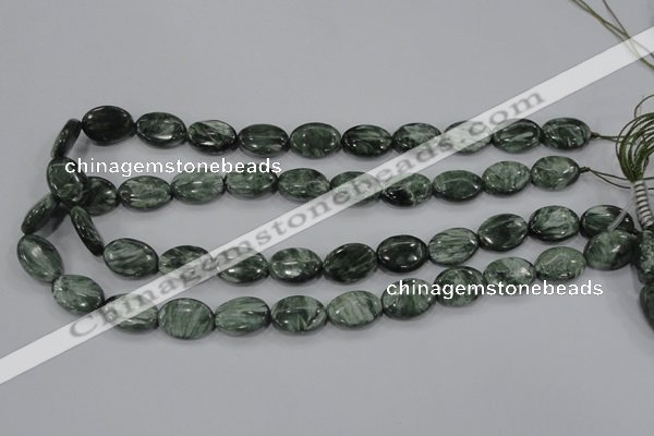 CSH55 15.5 inches 12*16mm oval natural seraphinite gemstone beads