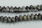 CSI04 15.5 inches 4*8mm rondelle silver scale stone beads wholesale