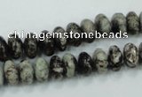 CSI05 15.5 inches 5*10mm rondelle silver scale stone beads wholesale
