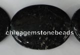 CSI100 15.5 inches 30*40mm oval silver scale stone beads wholesale