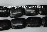 CSI114 15.5 inches 13*18mm rectangle silver scale stone beads