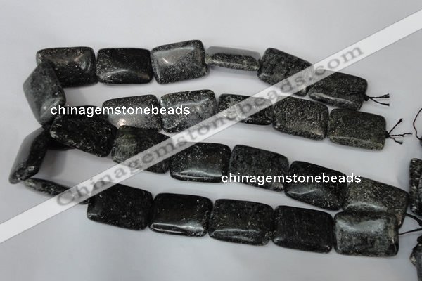 CSI117 15.5 inches 22*30mm rectangle silver scale stone beads