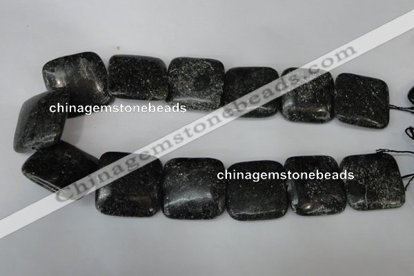 CSI129 15.5 inches 30*30mm square silver scale stone beads