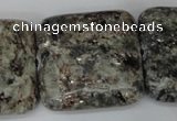 CSI60 15.5 inches 30*30mm square silver scale stone beads wholesale