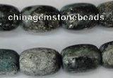 CSI65 15.5 inches 13*18mm drum silver scale stone beads wholesale