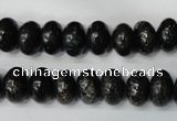 CSI68 15.5 inches 6*10mm rondelle silver scale stone beads wholesale