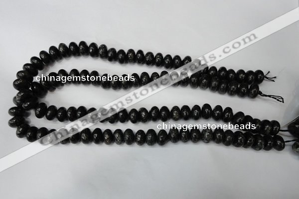 CSI68 15.5 inches 6*10mm rondelle silver scale stone beads wholesale