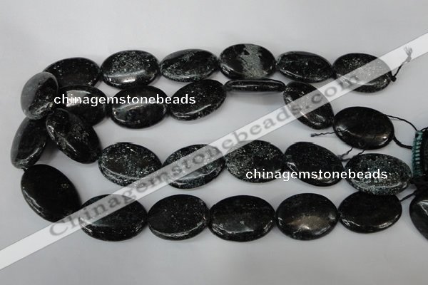 CSI98 15.5 inches 22*30mm oval silver scale stone beads wholesale