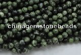 CSJ01 15.5 inches 4mm round green silver line jasper beads wholesale