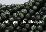 CSJ02 15.5 inches 6mm round green silver line jasper beads wholesale