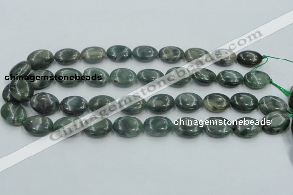 CSJ206 15.5 inches 15*20mm oval serpentine jade gemstone beads