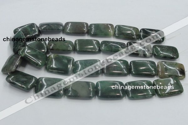 CSJ208 15.5 inches 22*30mm rectangle serpentine jade gemstone beads