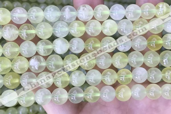 CSJ321 15.5 inches 10mm round serpentine new jade beads