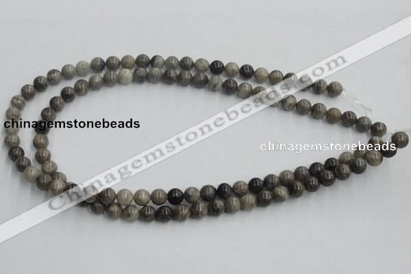 CSL01 15.5 inches 8mm round silver leaf jasper beads wholesale