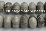 CSL03 15.5 inches 9*16mm rondelle silver leaf jasper beads wholesale