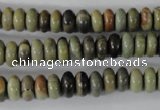 CSL108 15.5 inches 4*8mm rondelle silver leaf jasper beads wholesale
