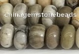 CSL163 15.5 inches 5*8mm rondelle 

sliver leaf jasper beads wholesale